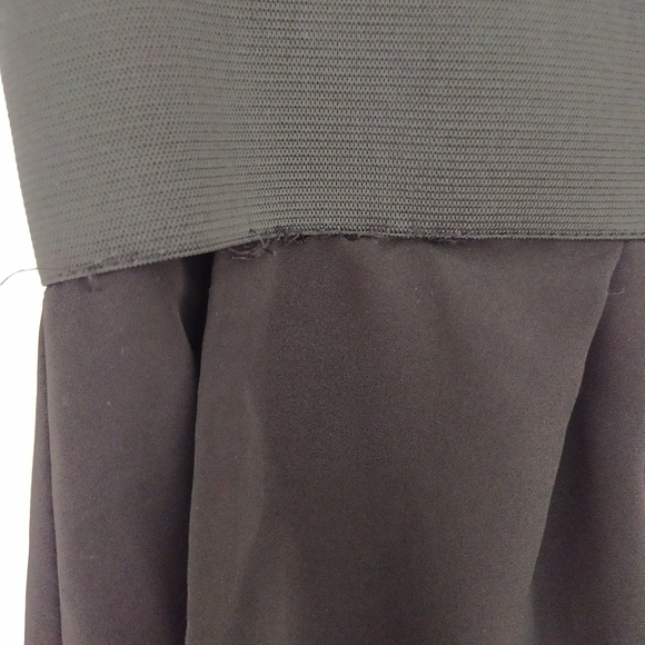 H&M Cream Black V Neck Faux Wrap Dress - Picture 8 of 8